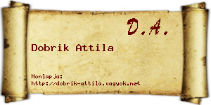 Dobrik Attila névjegykártya