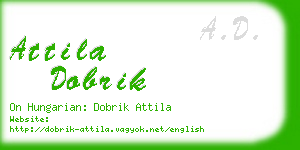 attila dobrik business card